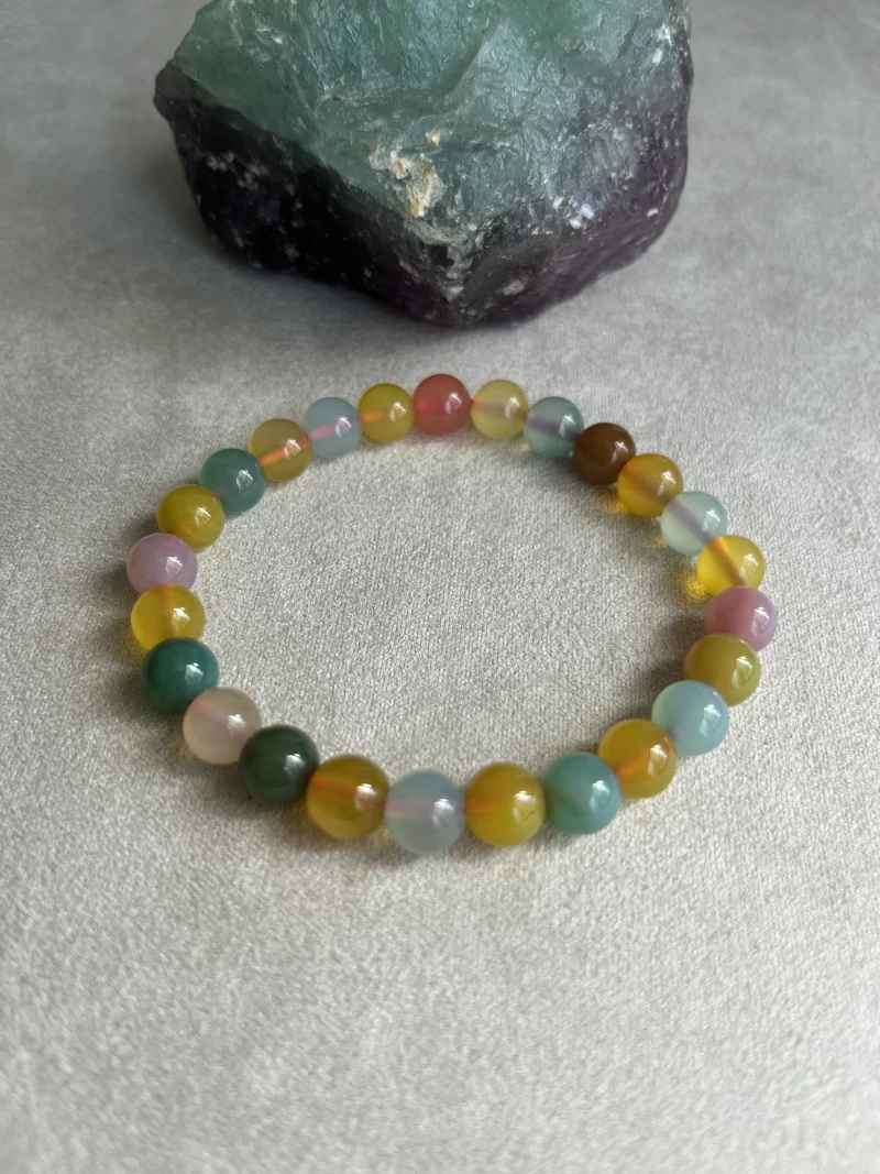 Colorful Agate Bracelet For Meditation