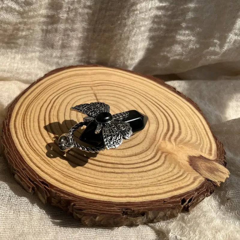 Hand Carved Obsidian Dragonfly