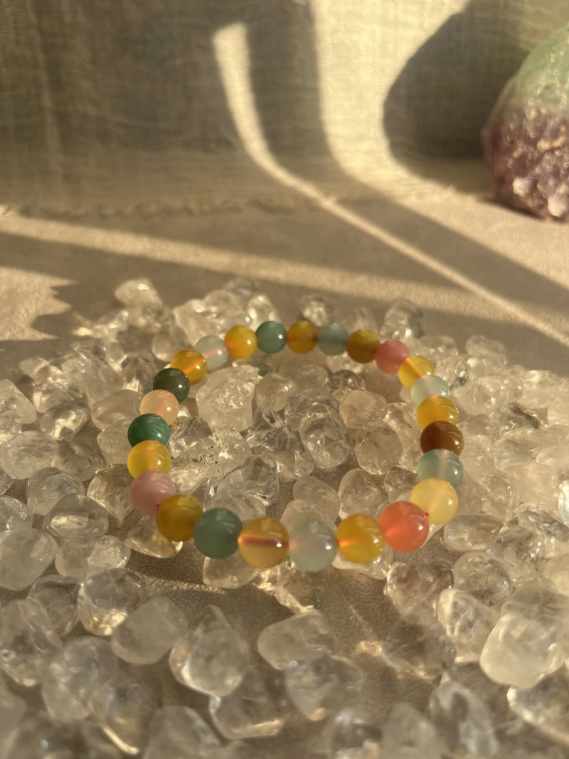 Handmade Colorful Agate Bracelet