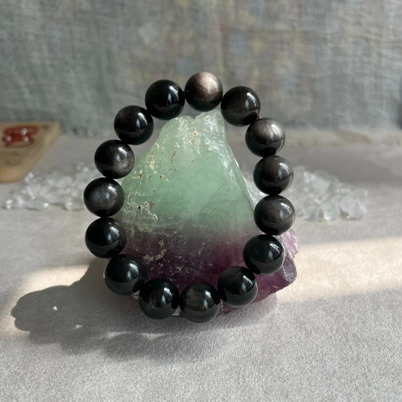 Natural Silver Obsidian Healing Stone