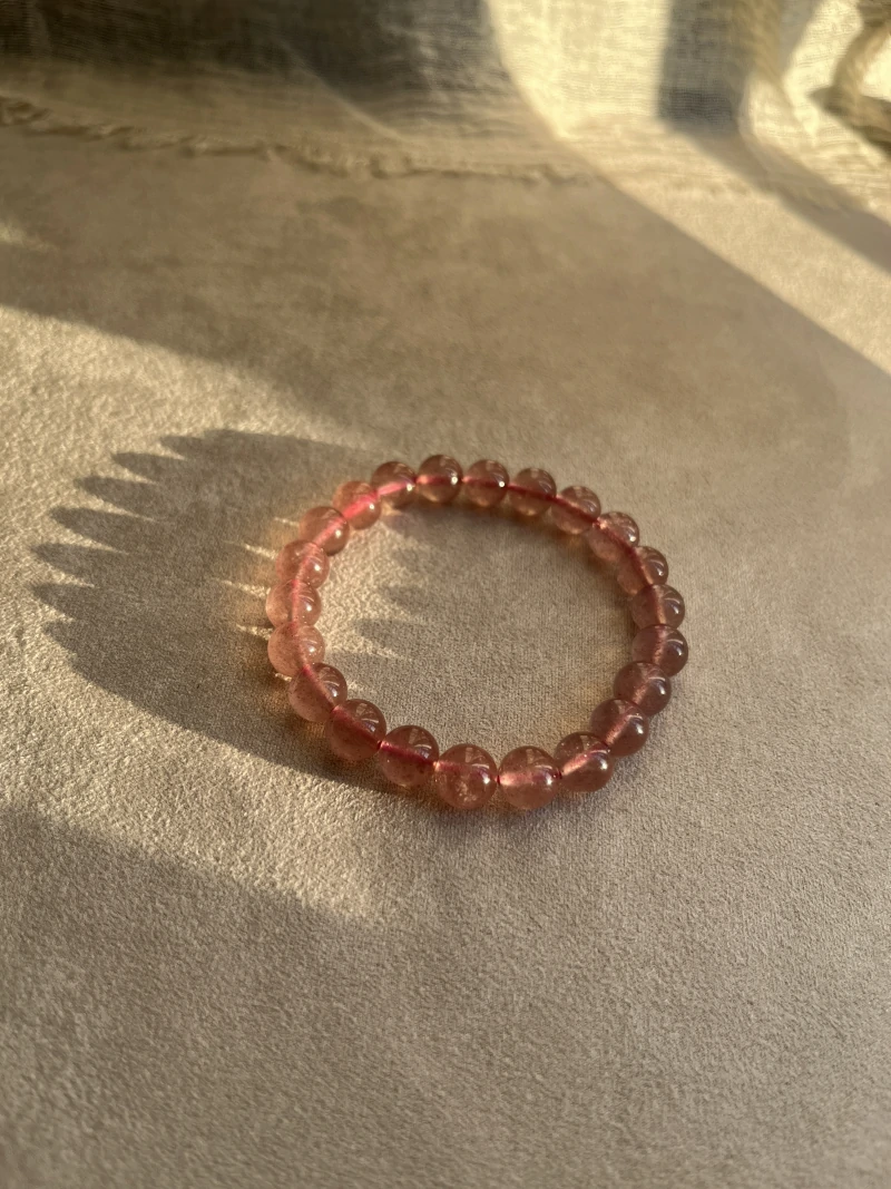 Natural Strawberry Quartz Bracelet