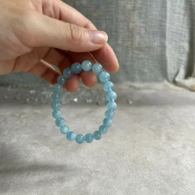 Pure Aquamarine Crystal Bracelet