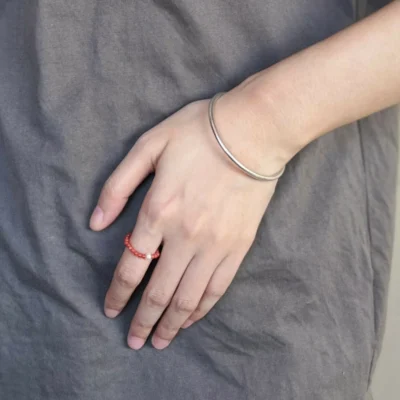 Red Agate Gemstone Ring