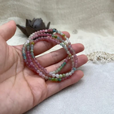 Red Tourmaline Bracelet Close Up