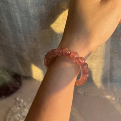 Strawberry Crystal Charm Bracelet