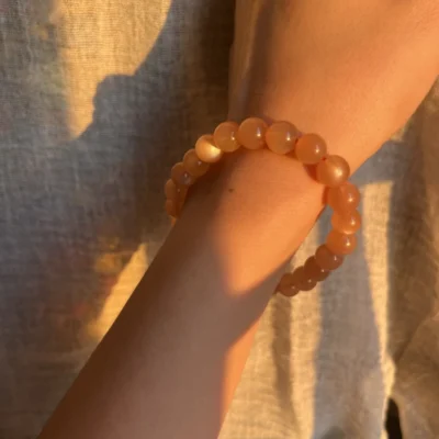 Moonstone And Sunstone Bracelet