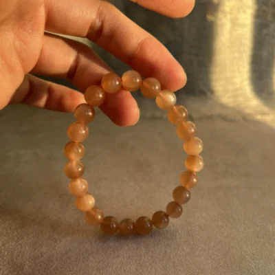 Sunstone Bead Bracelet